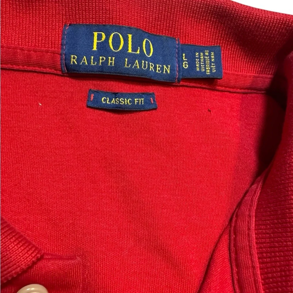 👕 Polo Ralph Lauren Men’s Classic Fit Red Polo Shirt Size L Casual Iconic 🐎 👕